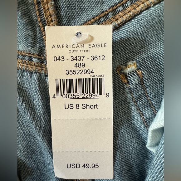 AE Size 8. High-rise Short Length Baggy Jean. - Picture 6 of 12